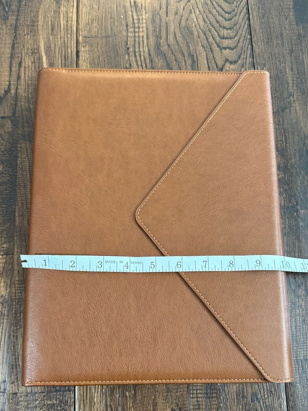 Eccolo Leather Tablet Folio in Cognac Brown
